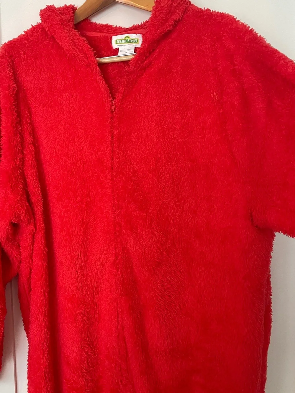 Sesame Street Elmo Onesie Costume (Adult Large)